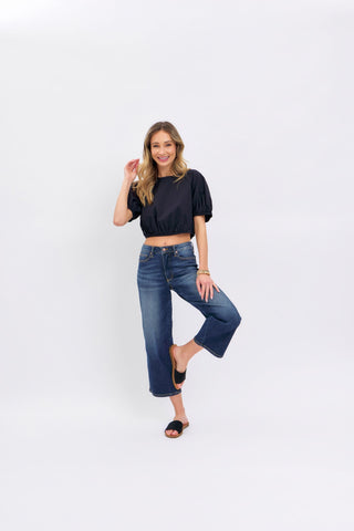 CURVY JB TUMMY CONTROL TOP TAILORED CROP WIDE LEG