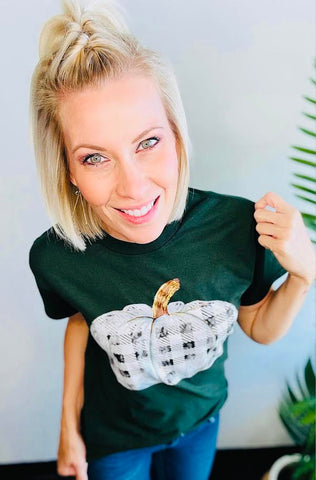 PLAID PUMKIN TEE