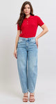 Judy Blue High-Rise Side Panel Barrel Leg Jeans