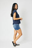 JB (CURVY) HI-LO CUT HEM & DESTROY SHORTS