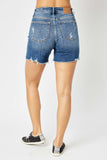 JB (CURVY) HI-LO CUT HEM & DESTROY SHORTS