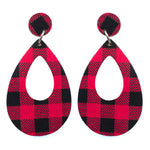 Buffalo Plaid Wooden Earrings