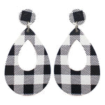 Buffalo Plaid Wooden Earrings