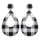 Buffalo Plaid Wooden Earrings