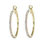 Rhinestone Circle Hoop Earring