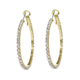 Rhinestone Circle Hoop Earring