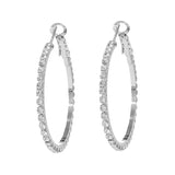 Rhinestone Circle Hoop Earring