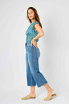 CURVY BRAIDED HIGH RISE CROP WIDE LEG