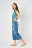 CURVY BRAIDED HIGH RISE CROP WIDE LEG
