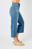 CURVY BRAIDED HIGH RISE CROP WIDE LEG