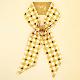 PLAID PRINT HEAD SCARVES