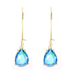 Teardrop Glass Stone Earrings