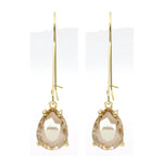 Teardrop Glass Stone Earrings