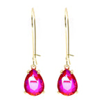 Teardrop Glass Stone Earrings