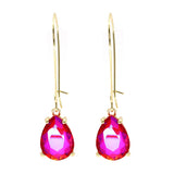 Teardrop Glass Stone Earrings