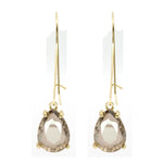 Teardrop Glass Stone Earrings