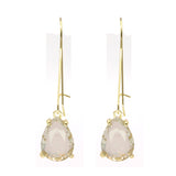 Teardrop Glass Stone Earrings