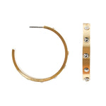 Rhinestone Metal Hoop Earring