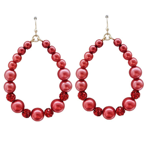Christmas Ball Tear Drop Earrings