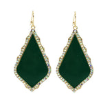 Rhinestone Moroccan Tear Drop Enamel Earrings