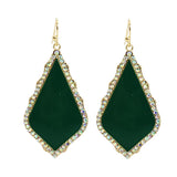 Rhinestone Moroccan Tear Drop Enamel Earrings