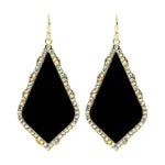 Rhinestone Moroccan Tear Drop Enamel Earrings