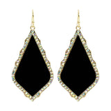 Rhinestone Moroccan Tear Drop Enamel Earrings