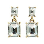 Rectangle Rhinestone Post Earrings