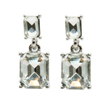 Rectangle Rhinestone Post Earrings