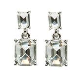 Rectangle Rhinestone Post Earrings