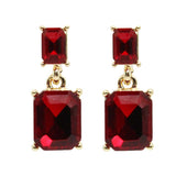 Rectangle Rhinestone Post Earrings