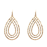 Hammered Metal Geometric Shape Drop Earring
