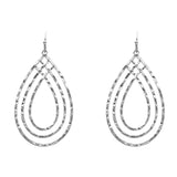 Hammered Metal Geometric Shape Drop Earring