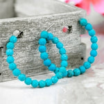 TURQUOISE HOOP EARRINGS