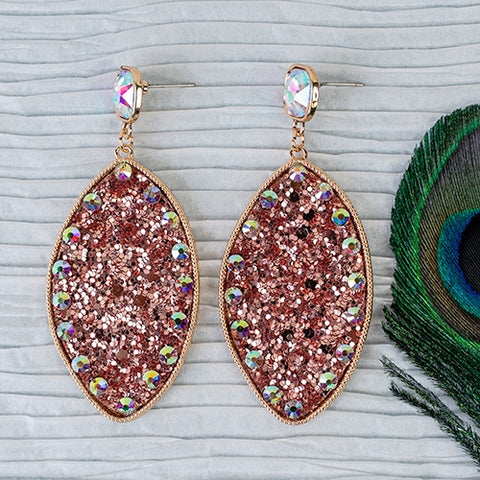 Glitter Rhinestone Earrings