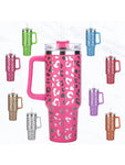 40 oz, Stainless Steel Laser-Cut Leopard Tumbler