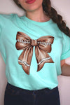 Coquette Football Bow Graphic Tee