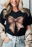 Coquette Football Bow Graphic Tee