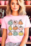 Pumpkins & Daisies Retro Fall Graphic Tee