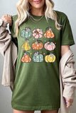 Pumpkins & Daisies Retro Fall Graphic Tee
