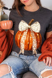 Coquette bow Halloween Pumpkin Graphic Tee