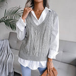 Ladies Sleeveless V-Neck Sweater Vest