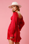 Satin Rhinestone Mini Dress