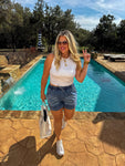PREORDER: Drift Away Denim Shorts