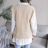 Ladies Sleeveless V-Neck Sweater Vest