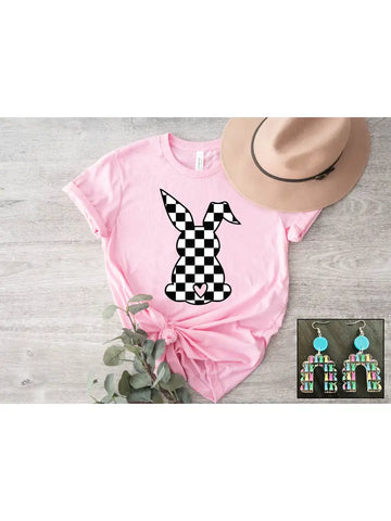 Youth Checkered Bunny Tee