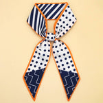 POLKA DOT PATTERN SILK HEAD SCARVES