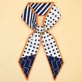 POLKA DOT PATTERN SILK HEAD SCARVES