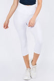 Yelete Plus Size Women's Capri Seamless Leggings