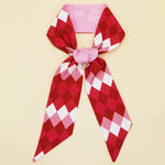 PLAID PRINT HEAD SCARVES